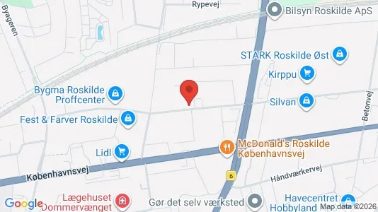 Lagerlokaler til salg i Roskilde - kort over placeringen