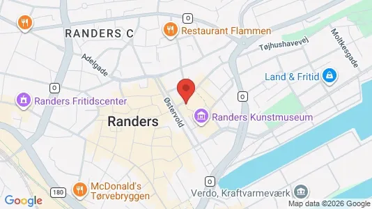 Erhvervslejemål til salg i Randers C - kort over placeringen