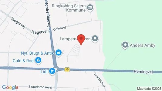 Lagerlokaler til leje i Ringkøbing - kort over placeringen
