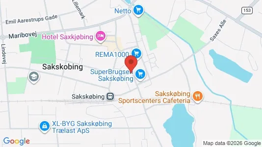 Erhvervslejemål til salg i Sakskøbing - kort over placeringen