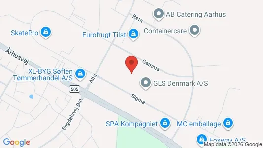 Erhvervslejemål til leje i Hinnerup - kort over placeringen