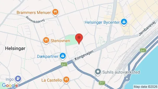 Erhvervslejemål til salg i Helsingør - kort over placeringen