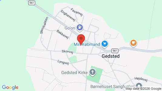 Lagerlokaler til salg i Gedsted - kort over placeringen