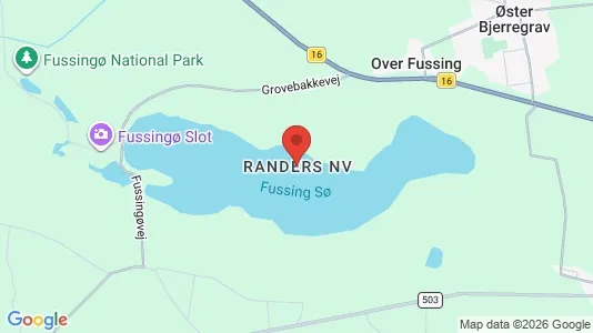Butikslokaler til salg i Randers NV - kort over placeringen