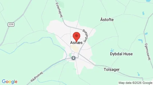 Butikslokaler til leje i Asnæs - kort over placeringen
