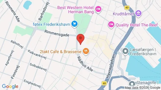 Kliniklokaler til leje i Frederikshavn - kort over placeringen