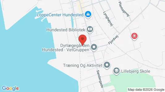 Erhvervslejemål til salg i Hundested - kort over placeringen