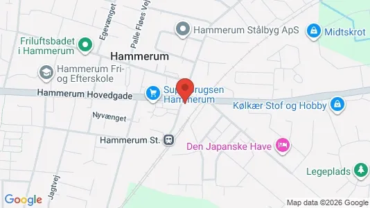 Erhvervslejemål til salg i Herning - kort over placeringen