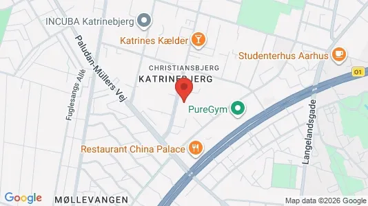 Kontorlokaler til leje i Århus N - kort over placeringen