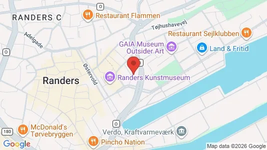 Kontorlokaler til leje i Randers C - kort over placeringen