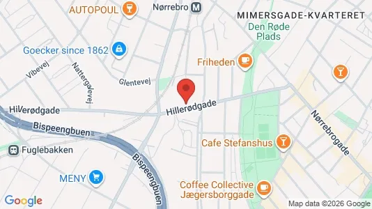 Kontorlokaler til leje i Nørrebro - kort over placeringen