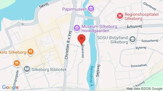 Kontorlokaler til leje i Silkeborg - kort over placeringen