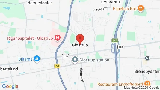 Kliniklokaler til leje i Glostrup - kort over placeringen