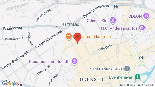 Kontorlokaler til leje i Odense C - kort over placeringen