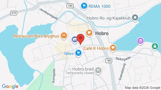 Kontorlokaler til salg i Hobro - kort over placeringen