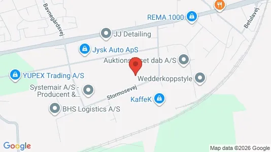 Kontorlokaler til leje i Hasselager - kort over placeringen