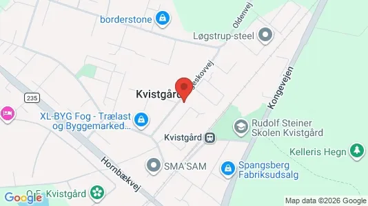 Lagerlokaler til leje i Kvistgård - kort over placeringen
