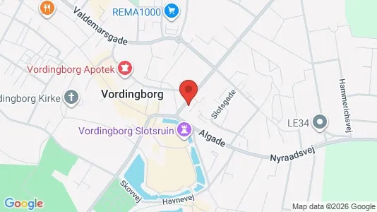 Kontorlokaler til leje i Vordingborg - kort over placeringen