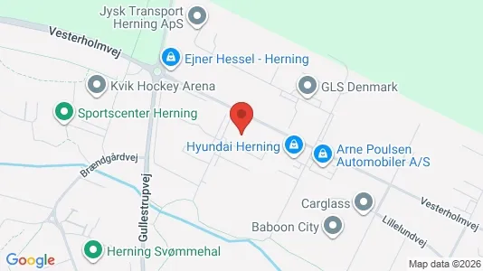Kontorlokaler til leje i Herning - kort over placeringen