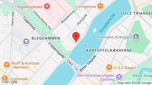 Kontorlokaler til leje i Østerbro - kort over placeringen