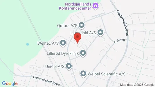 Kontorlokaler til leje i Allerød - kort over placeringen