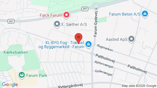 Kontorlokaler til leje i Farum - kort over placeringen