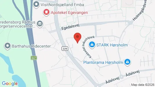 Kontorlokaler til leje i Kokkedal - kort over placeringen