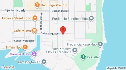 Kontorlokaler til salg i Fredericia - kort over placeringen
