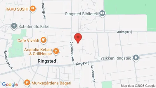Boligudlejningsejendomme til salg i Ringsted - kort over placeringen