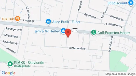 Erhvervslejemål til leje i Herlev - kort over placeringen