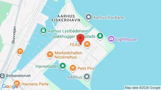 Kontorlokaler til leje i Århus C - kort over placeringen