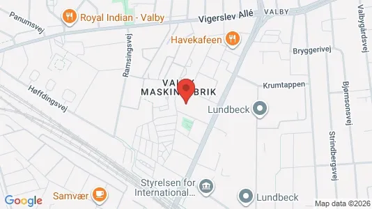 Kontorlokaler til leje i Valby - kort over placeringen