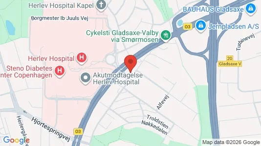 Kliniklokaler til leje i Herlev - kort over placeringen