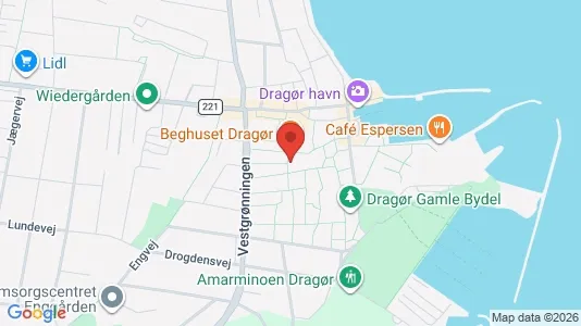 Boligudlejningsejendomme til salg i Dragør - kort over placeringen