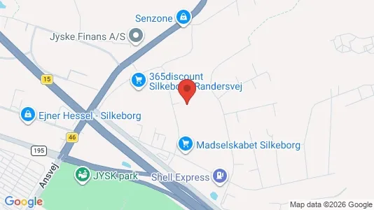 Kontorlokaler til leje i Silkeborg - kort over placeringen