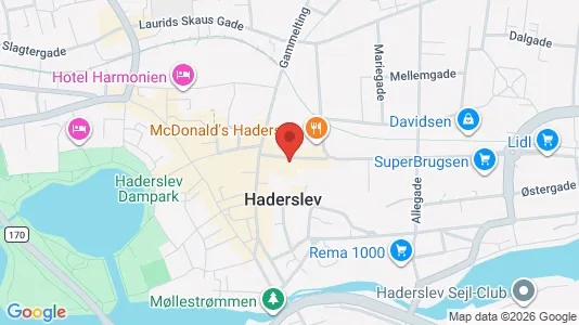 Erhvervslejemål til salg i Haderslev - kort over placeringen