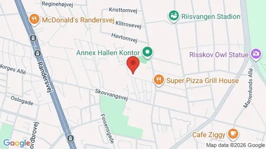 Boligudlejningsejendomme til salg i Århus N - kort over placeringen