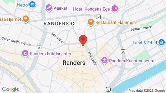 Kontorlokaler til leje i Randers C - kort over placeringen