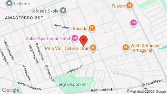 Erhvervslejemål til leje i København S - kort over placeringen