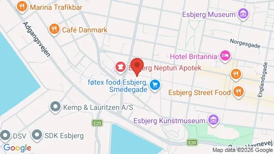 Kontorlokaler til leje i Esbjerg Centrum - kort over placeringen