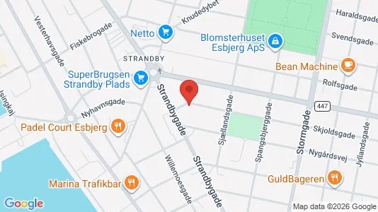 Erhvervslejemål til salg i Esbjerg Centrum - kort over placeringen