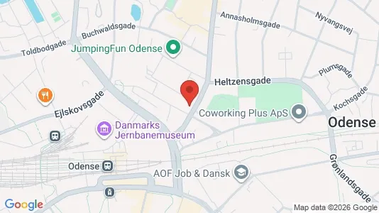 Kontorlokaler til leje i Odense C - kort over placeringen