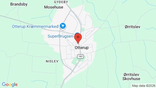 Butikslokaler til leje i Otterup - kort over placeringen