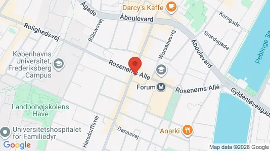 Erhvervslejemål til leje i Frederiksberg C - kort over placeringen