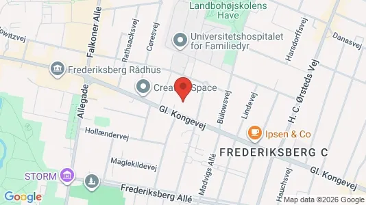 Erhvervslejemål til leje i Frederiksberg C - kort over placeringen