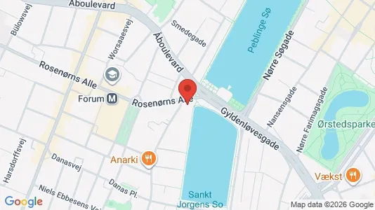 Kontorlokaler til leje i Frederiksberg C - kort over placeringen