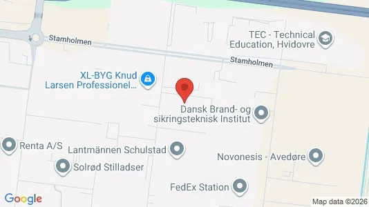Kontorlokaler til leje i Hvidovre - kort over placeringen