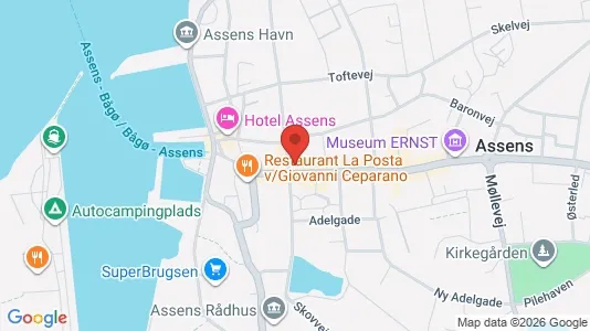 Erhvervslejemål til leje i Assens - kort over placeringen