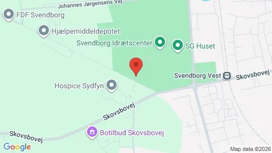 Erhvervslejemål til leje i Svendborg - kort over placeringen