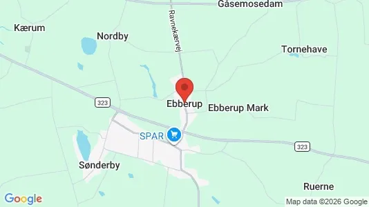 Erhvervslejemål til salg i Ebberup - kort over placeringen